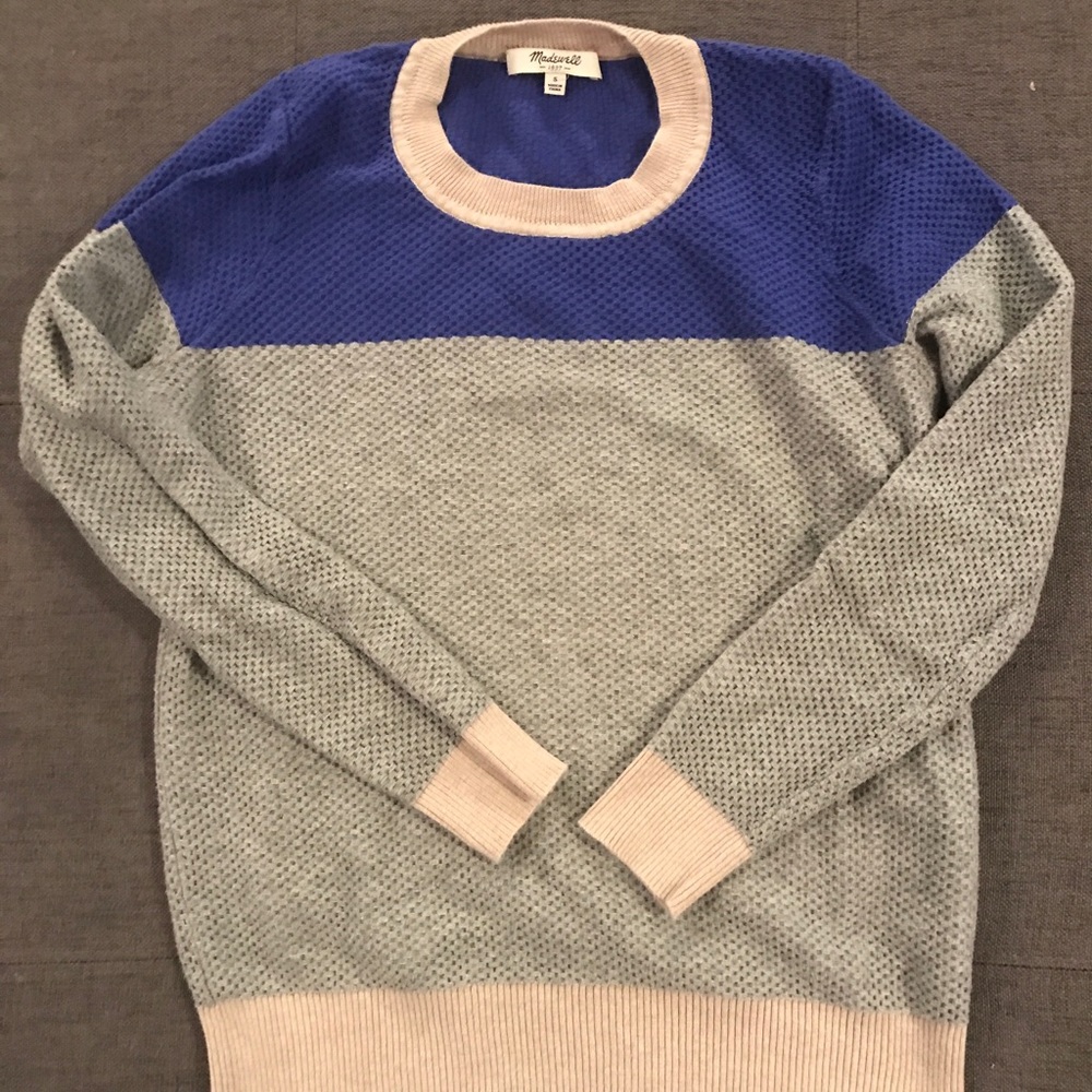 Madewell colorblock sweater. Size S.